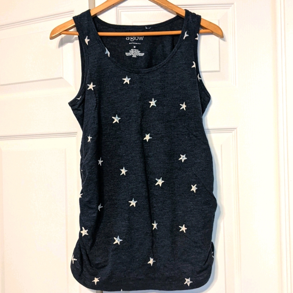 🇺🇲 A:Glow Navy Stars Maternity Tank 🇺🇲